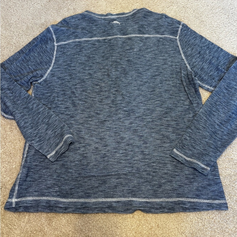 Tommy Bahama Striped Blue Reversible Shirt - Picture 4 of 9